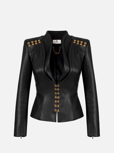 GI18757E2 Elisabetta Franchi Jacket With Jewel Hooks