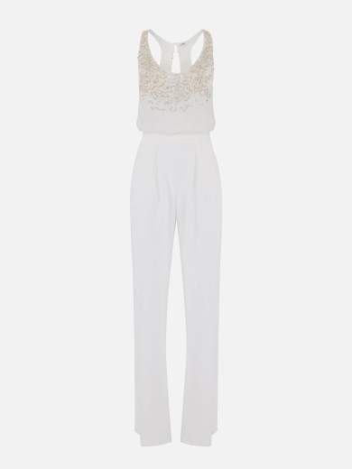 TU06357E2 Elisabetta Franchi Georgette and Crêpe Jumpsuit