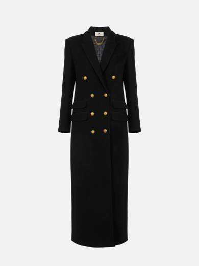ELISABETTA FRANCHI ブラックロングコート ELISABETTA FRANCHI ブラックロングコート