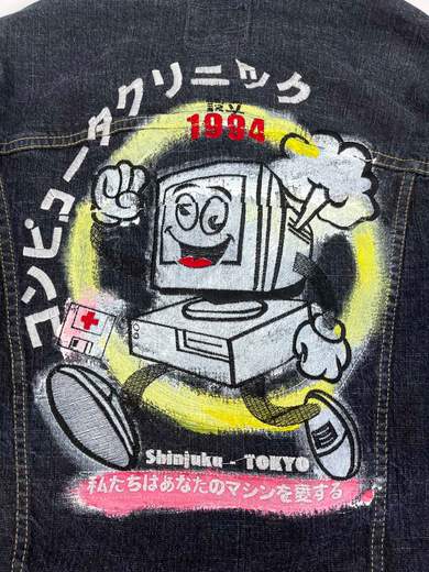 GIGOLÈ RELAB Denim Jacket with Computer/Floppy Disk (Shinjuku 1994)