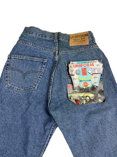 UNIFORM Type A-1 Eighties Jeans with Applique