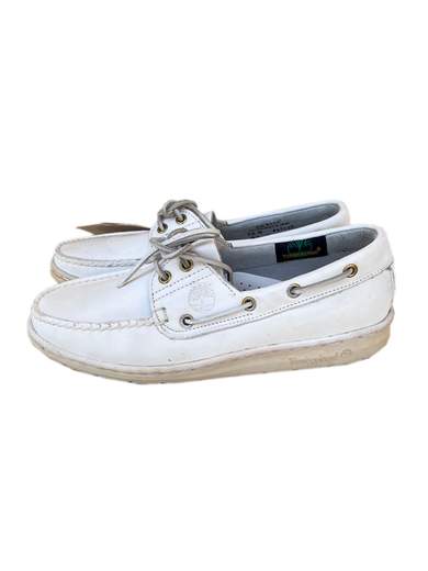TIMBERLAND White Boat Shoes 75061 Scuppered Made in U.S.A.