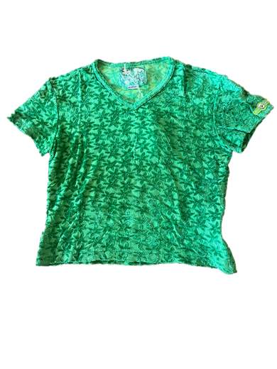 MISS SIXTY Hammer/1 T-Shirt fiorata effetto velluto
