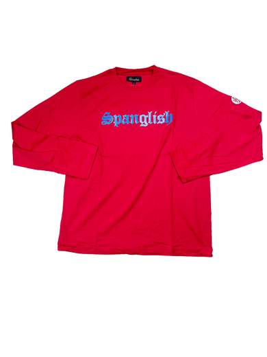 SPANGLISH SPAU231A No se habla ínglès T-Shirt a manica lunga