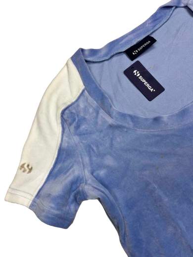 SUPERGA E3011CIN T-Shirt scollata effetto spugna