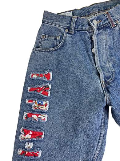 UNIFORM Type A-1 Eighties Jeans with Applique