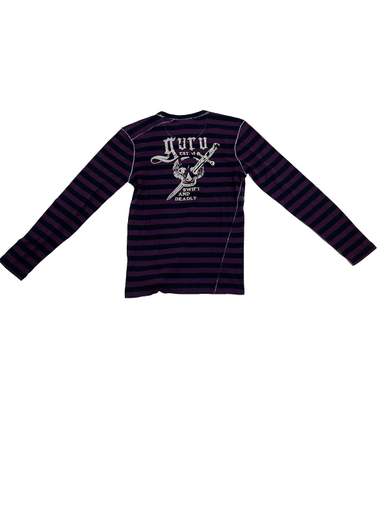 GURU 072GU315205 T-Shirt a righe con manica lunga