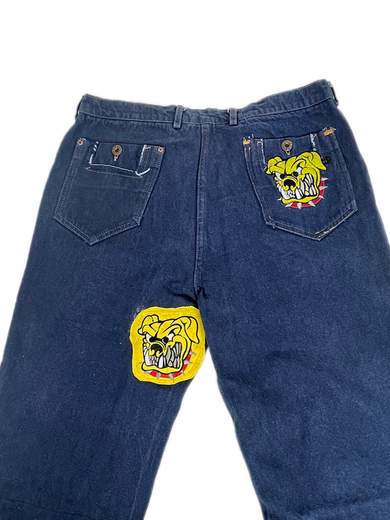 GIGOLÈ RELAB Yellow Bulldog 1 Flares Jeans a zampa