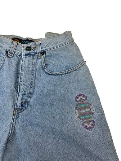 TURQUOISE 5322A Vintage Bermuda Jeans