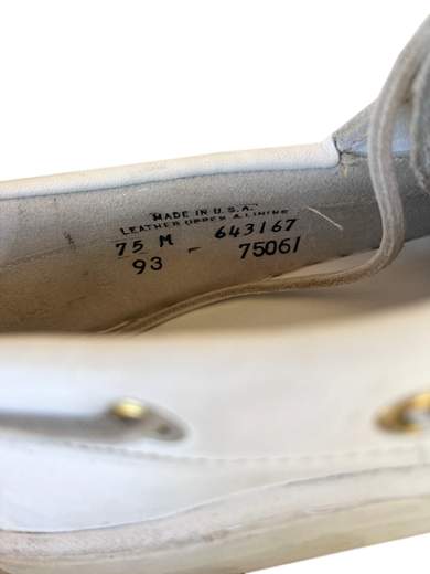TIMBERLAND White Boat Shoes 75061 Scuppered Made in U.S.A.