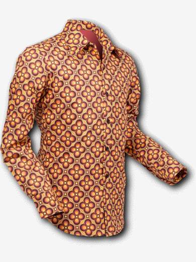 CHENASKI 110 Dotsgrid Camicia Anni Settanta