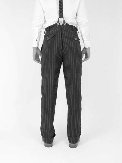 RINOMATA SARTORIA GIGOLE Pantaloni Swing a righe stile Anni Cinquanta