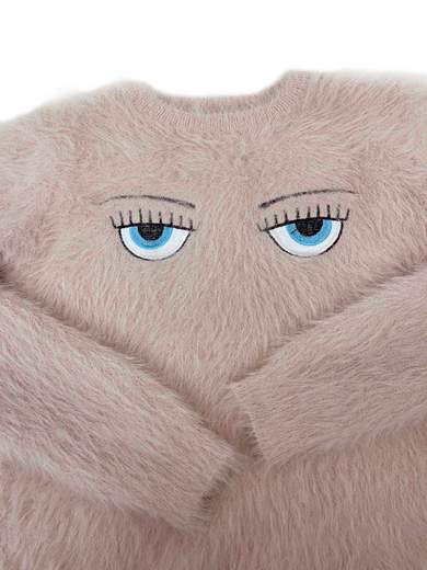 GIGOLÈ ARCHIVE Flurry Eyes maglione peloso con occhi