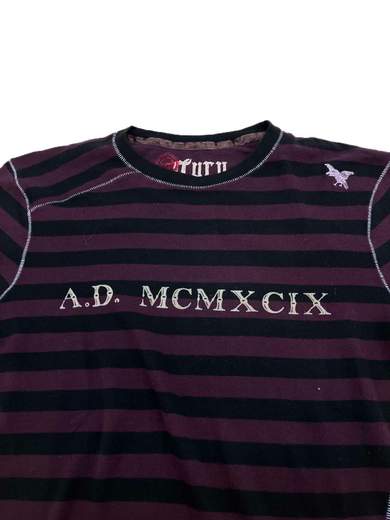 GURU 072GU315205 T-Shirt a righe con manica lunga