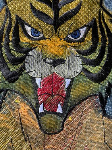 GIGOLÈ RELAB Tiger Mask 1 Denim Jacket