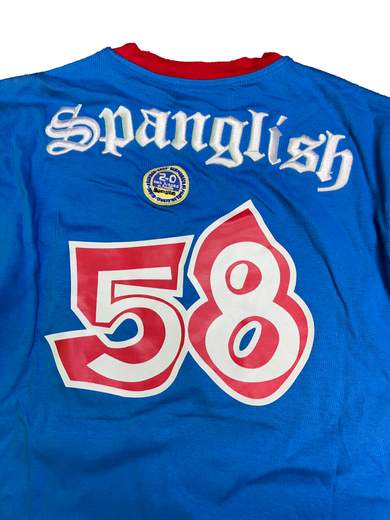 SPANGLISH SPAU227 T-Shirt  manica lunga Rosso/Blu