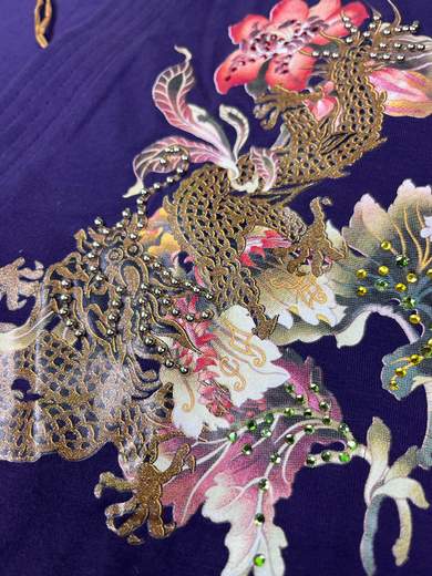 GIGOLÈ ARCHIVE East Purple T-Shirt manica lunga scollo a V