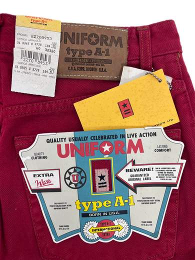 UNIFORM U372B Red Flares Jeans