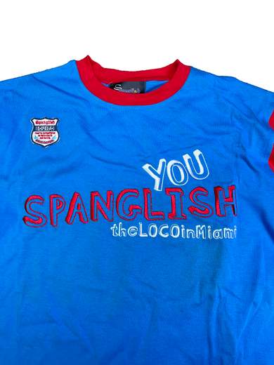 SPANGLISH SPAU227 T-Shirt  manica lunga Rosso/Blu