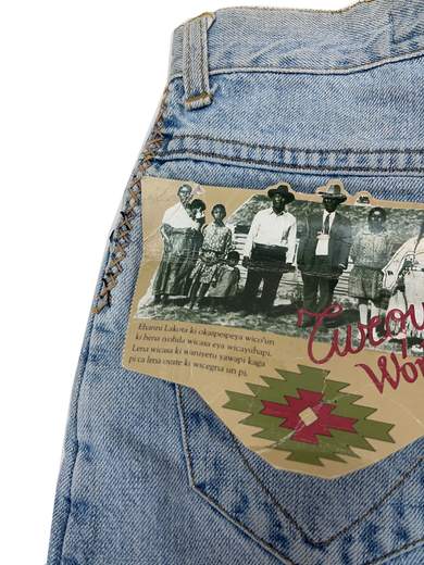 TURQUOISE 5322A Vintage Bermuda Jeans
