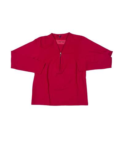 ANGEL & DEVIL 05010068 Long Sleeves Tee with Zipper V Neckline