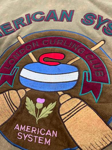 AMERICAN SYSTEM London Curling Club Felpa