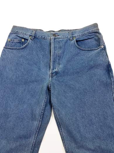 UNIFORM 311 U Jeans con toppa verde in spugna