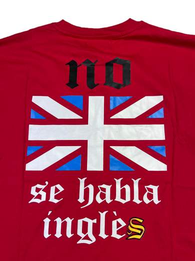 SPANGLISH SPAU231A No se habla ínglès T-Shirt a manica lunga