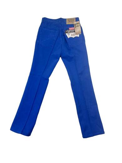 LEVI’S 443 Flare Flat Pleated Over-dyed Jeans