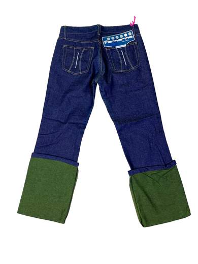 FORNARINA Sequina Jeans a zampa lavaggio Green Tea