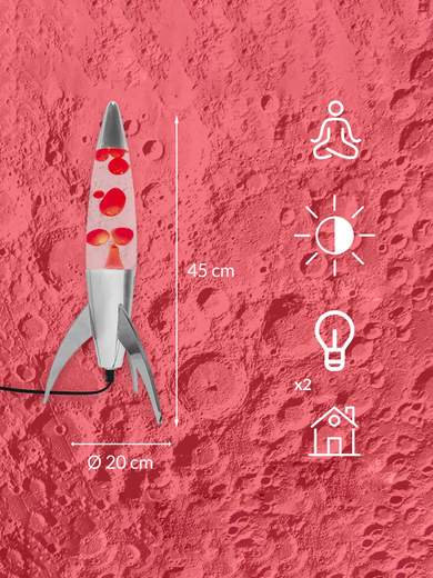 FISURA LLR2410273 Rocket Lava Lamp