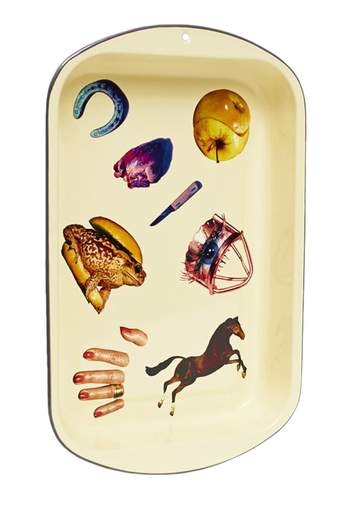 SELETTI Teglia in metallo smaltato Toiletpaper