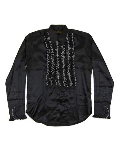CHENASKI Camicia satinata con volant