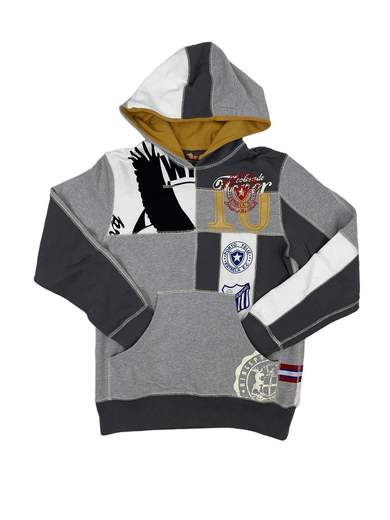 GIGOLÈ ARCHIVE Clad Hoody felpa patchwork con cappuccio