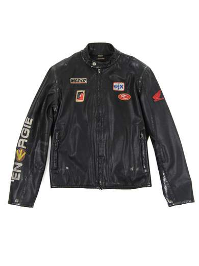 ENERGIE Dax giacca Racer in eco pelle