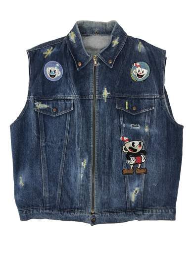 GIGOLÈ RELAB I love Milk denim gilet