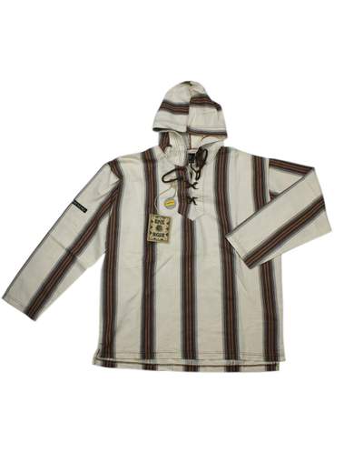 ENERGIE Jumbo camicia etnica con cappuccio