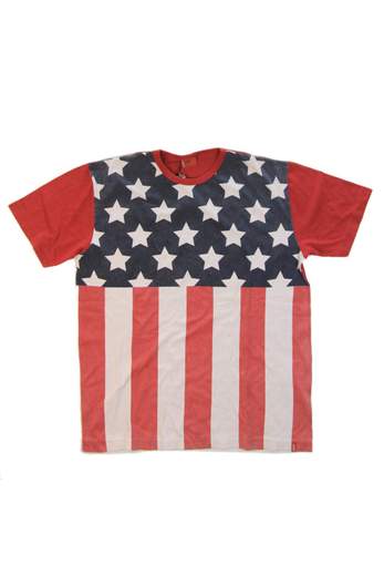 LEVI’S Imprime t-shirt patchwork American Flag