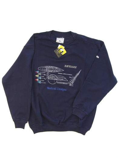 NAVIGARE Felpa con stampa/ricamo design nautico 410517