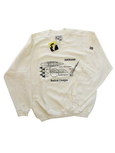 NAVIGARE Felpa con stampa/ricamo design nautico 410517