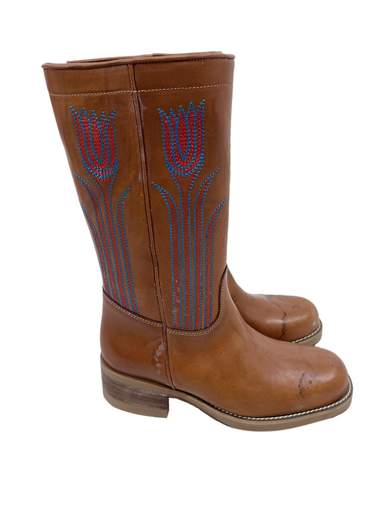 FORNARINA PIFZA2227WH53 Leather/Synthetic Boots Stivali ricamati