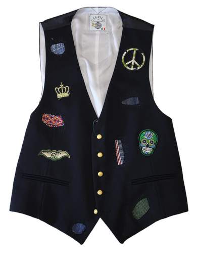 GIGOLÈ RELAB Skullomania gilet custom con toppe