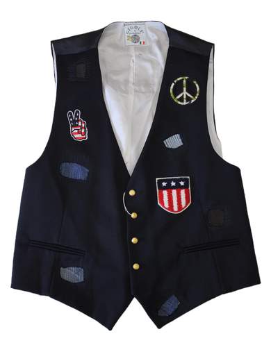 GIGOLÈ RELAB Tigerrr gilet custom con toppe