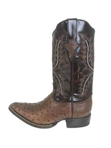 GIGOLEATHER 720 Avestruz Café Ostrich Mexican Boots