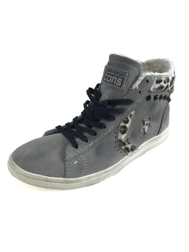 CONVERSE Pro Leather Mid Suede LTD 1C643 Grey Dust/White Leopard