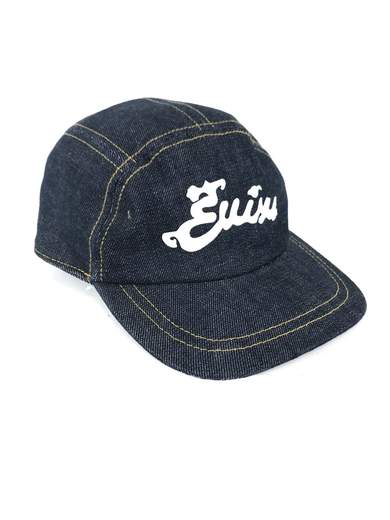 EVISU EVB07 D11 LACED BACK CAP VINTAGE CAST DENIM