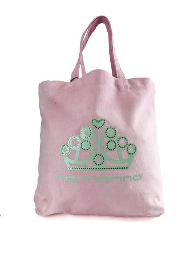FORNARINA Penelope Strass Canvas Tote Bag