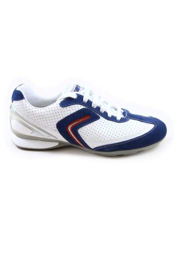 GEOX U Hibra High Breathability Leather Sneakers White/Navy