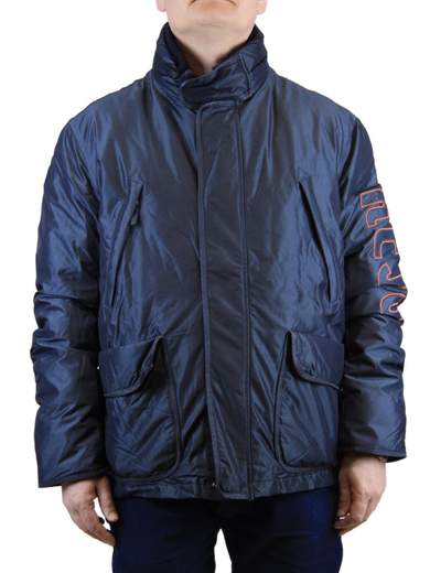 KEJO Navy Giacca Piumino Lunga