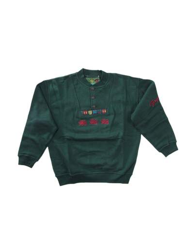 TURQUOISE EMBLEM WORLD B FELPA CON BOTTONI